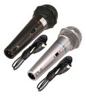 Kit C/ 2 Microfones Com Fio Csr 505 C/ Cabo 3 Metros