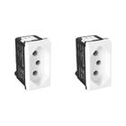 Kit C/2 - Modulo Pial Pop Branco 1 Tomada 20A Lg03020