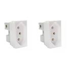 Kit C/2 - Modulo Steck Linha Stella 1 Tomada 20A. Branco ...