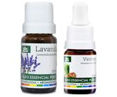 Kit c/2 Óleos Essencial de Vetiver 5 ml e Lavanda 10 ml WNF