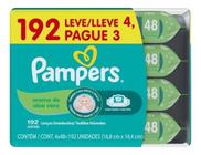 Kit c/ 2 Pampers Lencos Umedecidos Aroma De Aloe Vera 192un