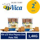 Kit c/2 Vica Paçoca Lisa Pote 1,4 kG - VICA FABRICA DE DOCES