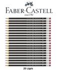 Kit c/ 20 Lápis Preto Sextavado HB N.2 Max Faber-Castell c /Borracha