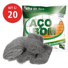 Kit C/ 20 Palha de Aço N.0 Fina Aço Bom - ACO BOM