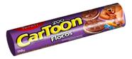 Kit c/ 24 Biscoito Chocolate Recheio Flocos Zoo Cartoon 110g