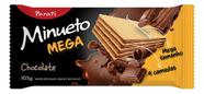 Kit c/ 24 Biscoito Wafer Recheio Chocolate Minueto 105g