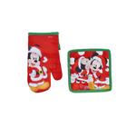 Kit C/2pç Luva E Pegador Mickey/minnie Vrm/bco 2 Tam 1595332