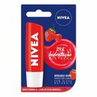 Kit c/ 2un protetor labial nivea lip care morango 4,8g