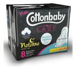 Kit c/ 3 Absorvente Cottonbaby Lady Suave Noturno Com Abas