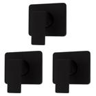Kit C/3 Acabamentos Registro Mono Comando Base Docol Preto