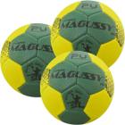 Kit C/ 3 Bolas Magussy Handebol Profissional PU Super Grip H2L