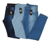kit c/ 3 calças jeans masculina C/Elastano Slim Skynni Oferta ilimitada