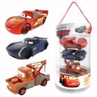 Kit c/ 3 Carrinhos Tubo Trio Carros 10 cm Disney Toyng