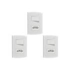 Kit C/3 - Conjunto Peesa Alfa 1543A 1 Interruptor Sim.Tom...