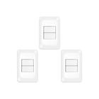 Kit C/3 - Conjunto Pial Pop 4X2 Branco Com Placa (1Simple...