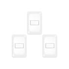 Kit C/3 - Conjunto Pial Pop 4X2 Branco Com Placa (1Tomada...