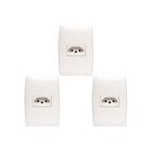 Kit C/3 - Conjunto Soprano Ilus 4X2 Branco Com Placa(1Tomada ..