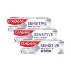 Kit C/ 3 Cremes Dentais Colgate Sensitive Pro-Alívio Real White 50g