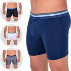 Kit C/3 Cueca Boxer Alongada tecido DRY FIT FURADINHO para TRANPIRAR MELHOR Cueca BOX Long Leg