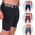 Kit C/3 Cueca Boxer CICLISTA Long Microfibra Box Conforto Perfeita p/ Pratica de Esportes Revenda