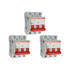 Kit C/3 - Disjuntor Steck "Din" Tripolar 25A. C