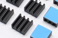 Kit C/ 3 Dissipador De Calor Autoadesivo 11mm X 11mm X 5mm - PRETO - HEATSINK