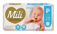 Kit c/ 3 Fralda Descartavel Infantil Mili Love & Care P 28