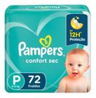 Kit c/ 3 Fralda Descartavel Infantil Pampers Confort Sec P