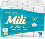 Kit c/ 3 Mili Papel Higienico Sensitive Care 30m Folha