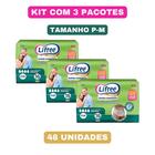 Kit c/ 3 pacotes Fralda Calça Super Conforto Geriátrica Lifree P/M com 16 Unidades cada pacote