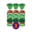 Kit c/ 3 Pão de Forma Vegano Integral Wickbold 450g/unid