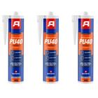 Kit C/ 3 PU 40 Selante Auto Fix 380g Cinza Concreto Madeira Metal Vidro