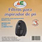 Kit c/ 3 Sacos Para Aspirador De Pó Compativel com Arno Nitro / Compacteo