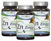 Kit C 3 Suplemento Zinco Quelato 400Mg 60 Cápsulas Nutriblue