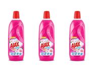 Kit C/ 3 unidades de limpador Ajax flores bouquet 1 litro