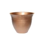 Kit C/3 Vaso Redondo 9 cm Plantas Decorativo Linha Bronze - BRASAMI