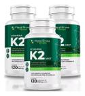 Kit C/ 3 Vitamina K2 Menaquinona-7 500mg MK7 360 Cápsulas Floral Ervas