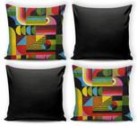 Kit C/ 4 Capas P/ Almofadas Decorativas Colorida 48x48