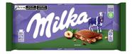 Kit c/ 4 Chocolate ao Leite com Avelas Inteiras Milka 100g