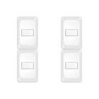 Kit C/4 - Conjunto Pial Pop Modulo Com Placa 4X2 - 1 Simp...