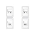Kit C/4 - Conjunto Pial Pop Modulo Com Placa 4X2 - 1 Simp...