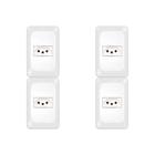 Kit C/4 - Conjunto Pial Pop Modulo Com Placa 4X2 - 1 Toma...