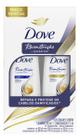 Kit c/ 4 Dove Kit Reconstrucao + Queratina Shampoo 350ml E