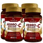 KIT C/4 Ferro + Vitamina C Quelado 60 Cápsulas - Herbolab