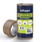 Kit C/4 Fitas Adesivas Marrom 45mm x 40m - Alltape