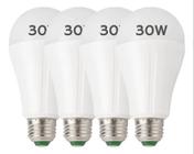 Kit C 4 Lampada Emergencia Luz Led Bivolt Recarregável