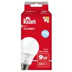 Kit c/ 4 Led Bulbo A60 9w 6.500k Branca Fria Bivolt Kian