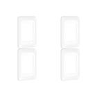 Kit C/4 - Placa Pial Pop Branca 4X2(3Modulo Horizontal) L...