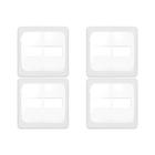 Kit C/4 - Placa Pial Pop Branca 4X4 - 1 Modulo+1 Modulo L...