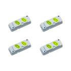 Kit C/4 - Tomada Barra Fiolux Dupla 20A 2 Polos+Terra C...